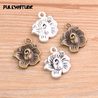 pulchritude 12pcs 1823mm two color morning glory charms necklace pendant jewelry accessory making man women retro style jewelry
