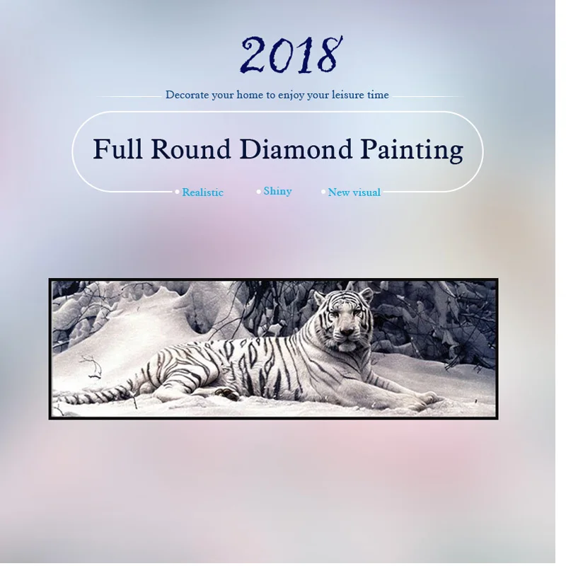 5D Diy Daimond картина &quotбелый тигр&quot 3D Алмазная полностью круглые стразы