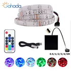 Светодиодная лента RGB с питанием от USB, 5 В, 2835, 60 светодиодовм, на батарейках