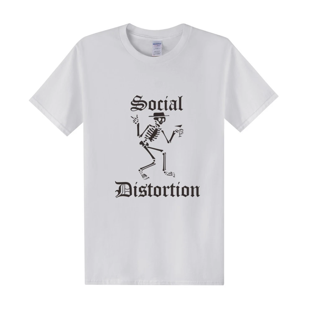 Мужская футболка с коротким рукавом и круглым вырезом летняя в стиле панк