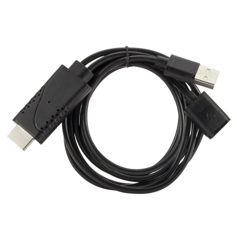 

Three-in-one USB to HDMI Projection Cable Adapter Compatible with Smartphone/Tablet USBA Male Female + One HDMI Female
