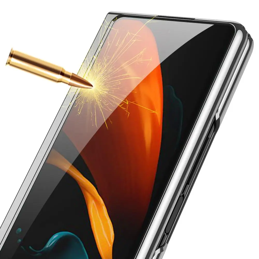 

For Samsung Z Fold2 Mobile Phone Cover Pu All-inclusive Anti-drop Leather Folding Tempered Glass Screen Protector