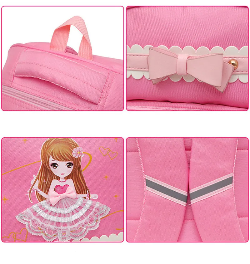 Школьные сумки на колесиках с героями мультфильмов для девочек 2 или 6 съемный