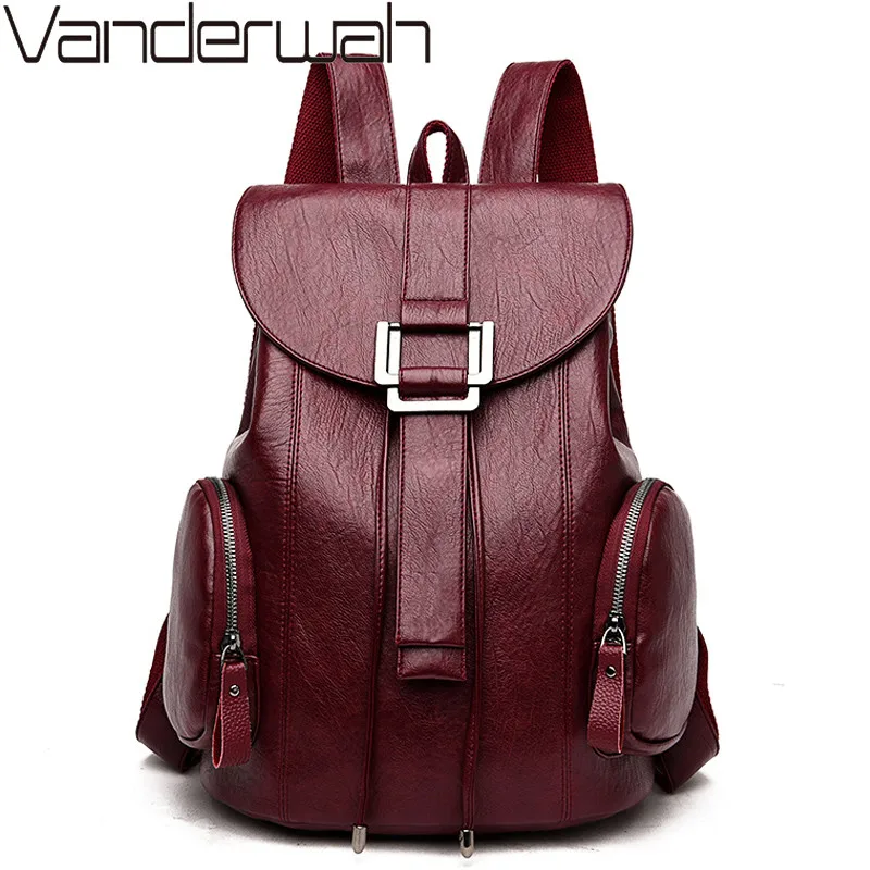 Женский винтажный рюкзак Sac A Dos Большой Вместительный повседневный высокого