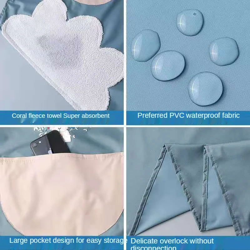 Водонепроницаемый флисовый фартук для кухни с изображением грязных кораллов |