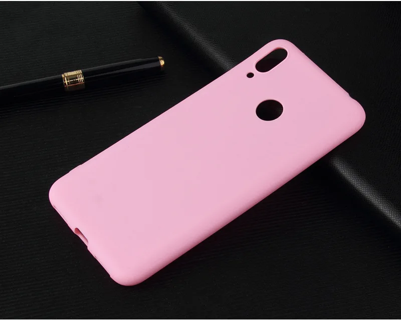 Розовый Яркий Силиконовый мягкий чехол для Xiaomi Redmi Note 5 6 7 8T Pro Чехол Redmi 5A 6A 7A 8A Redmi S2 GO K20 матовый однотонный разноцветный чехол - Цвет: Розовый