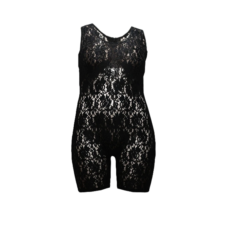 

Summer Rompers Womens Jumpsuit V Neck Sleeveless Hollow Out Bodycon Jumpsuit Plus Size Sexy Lace Bodysuit Wholesale Dropshipping
