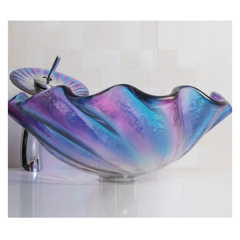 Раковина из закаленного стекла для ванной комнаты раковина дома клуба туалета