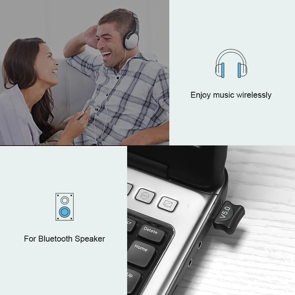 Мини USB адаптер USB ключ беспроводной USB Bluetooth передатчик BT 5,0 музыкальный приемник Bluetooth адаптер для компьютера ПК