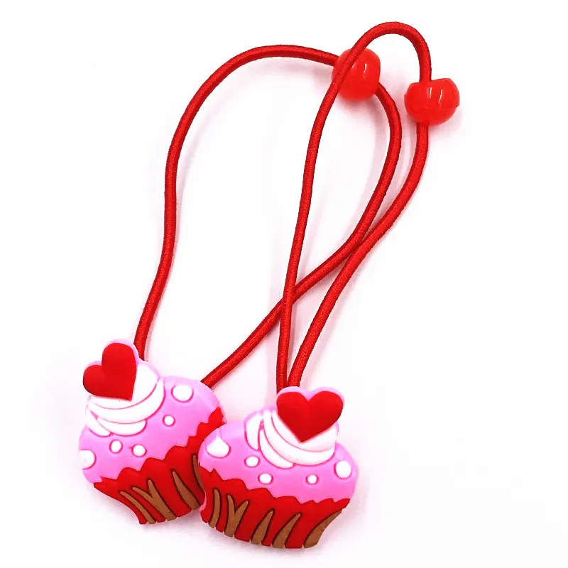 2-шт./набор эластичные резинки для волос со милыми карикатурными изображениями мороженого, Луны, кота-моряка Луны, иконки "Сейлор Мун", торта из ПВХ, головные уборы из нейлона с резиновыми веревками, аксессуары.