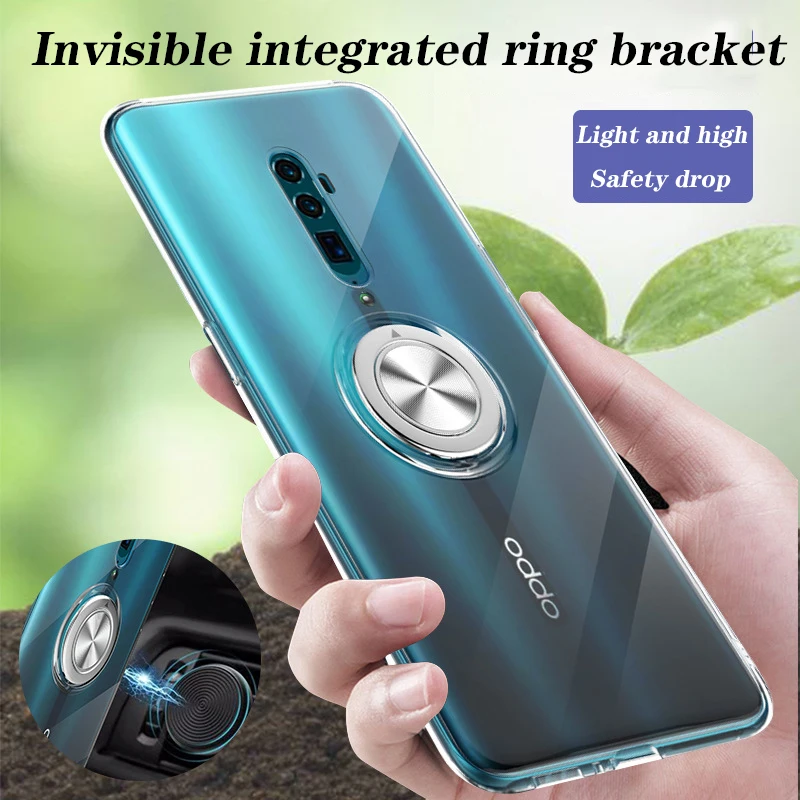 Прозрачный магнитный мягкий защитный чехол на палец для OPPO Reno 10X Zoom R17 Pro R15X F11