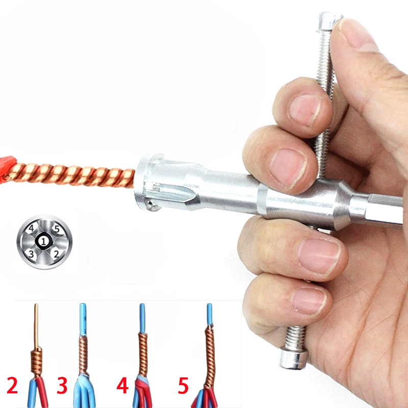 5 отверстий кабель для зачистки и скручивания проводов инструментов электрика