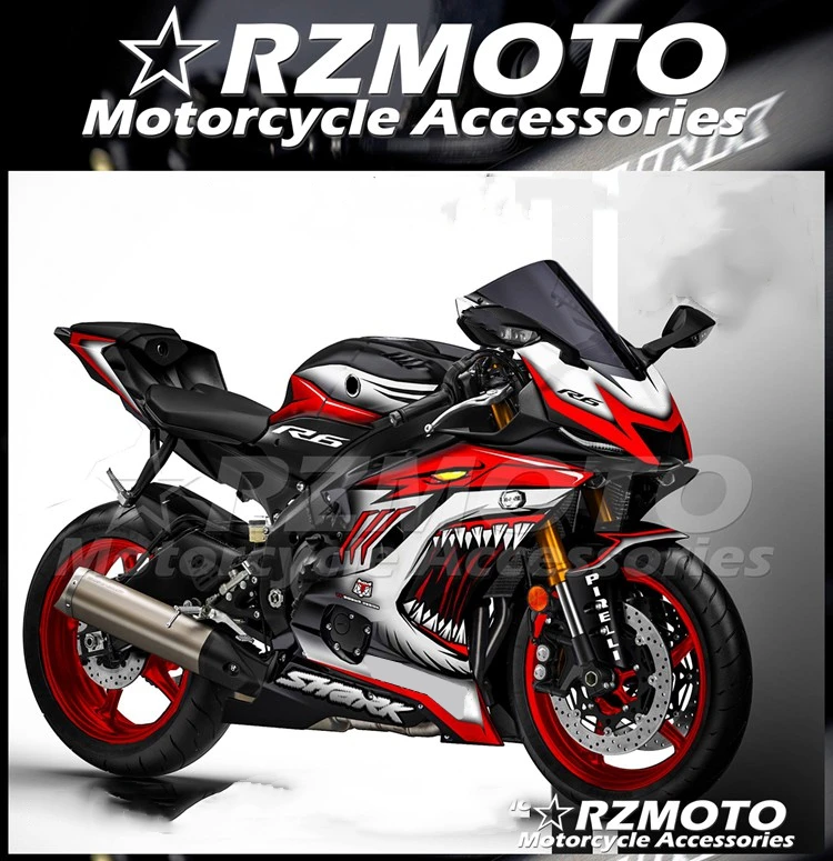 

НОВЫЕ комплекты обтекателей для мотоциклов из АБС-пластика, подходят для YAMAHA YZF 600 R6 2017 2018 2019 YZF-R6 17 18 19 20 Shark и полное покрытие резервуара