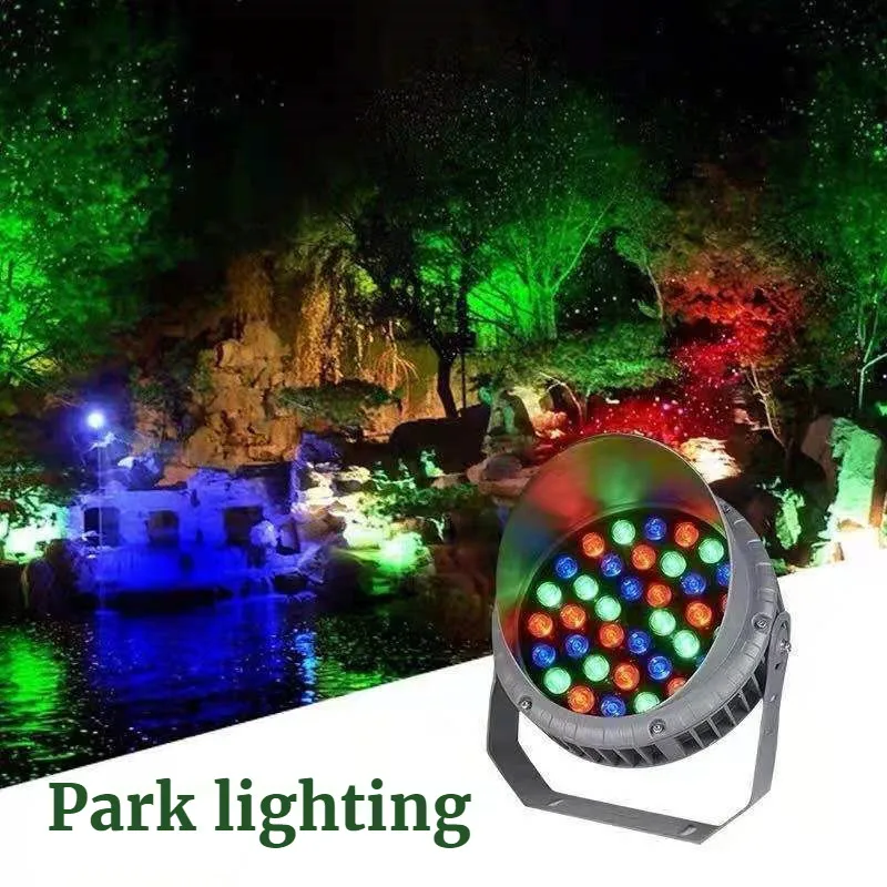 Colorful Villa LED Tree Light Park Ground Lamp Outdoor IP65 Waterproof RGB Gazebo Garden Spotlight  Xmas Lights Outdoor 12W 18W