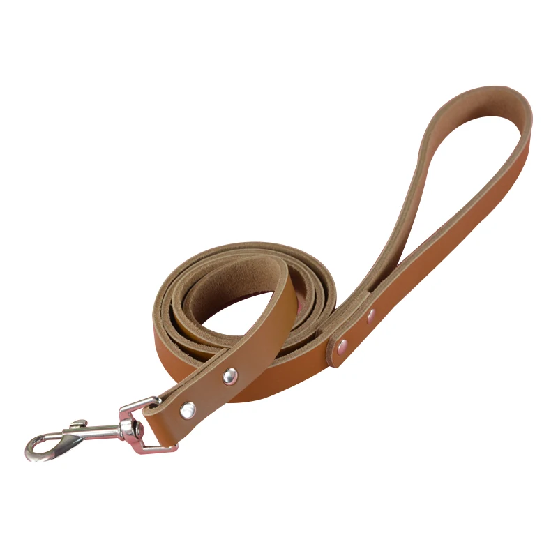 

Top Grade Crocodile Pattern Genuine Cowhide Leather Dog Leash Lead 120cm Dog Strong Leash Rope for Walking