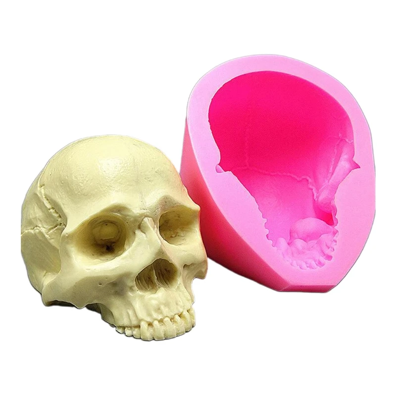 

Halloween Skull 3D Candle Soap Mould DIY Candle Epoxy Mold Handmade Candles Aroma Wax Soap Molds for Decoration
