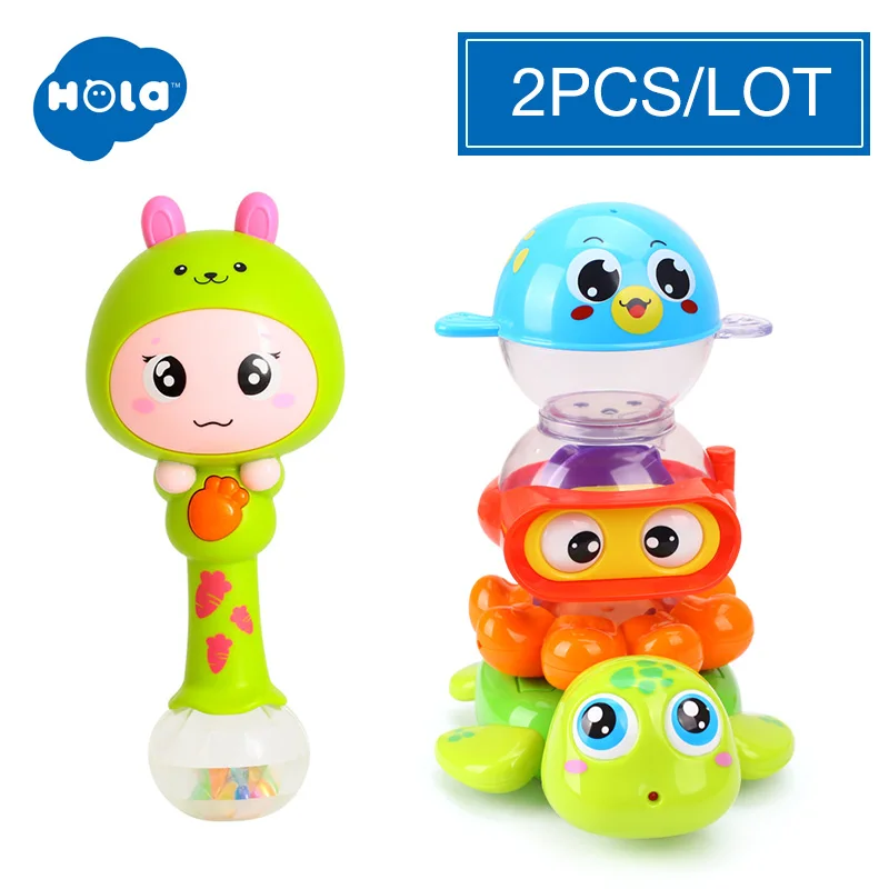 Яркий HOLA 3101, Детский шейкер, песок, молоток, игрушка, динамический ритм, палочка, детские погремушки, детские музыкальные, вечерние, музыкальные инструменты, игрушки - Цвет: Яркий
