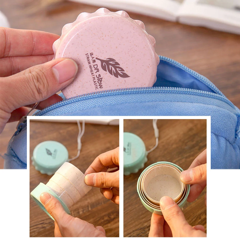 Портативные дорожные Силиконовые Складные Выдвижные чашки телескопические