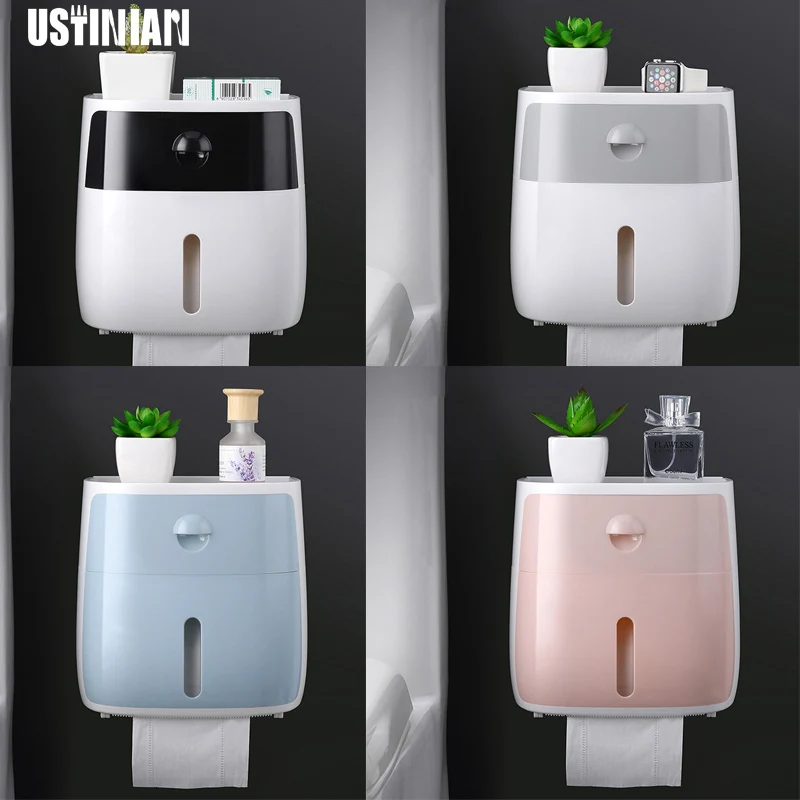 Держатель для туалетной бумаги водонепроницаемый настенный лоток рулон коробка
