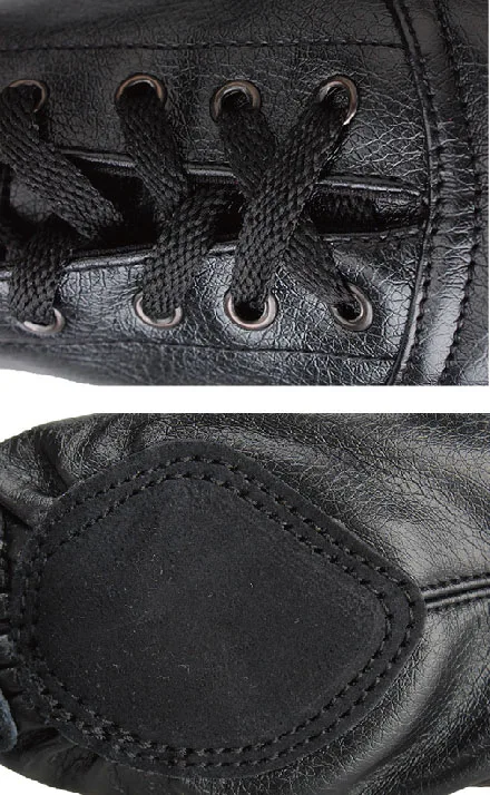 Женские ботинки для танцев из искусственной кожи на шнуровке с разделенной