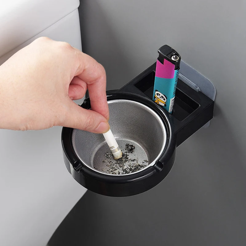 1pc Portable ashtray wall stainless steel pocket smoke holders Storage Cup for toilet Home Office Cigarette Tools case | Дом и сад