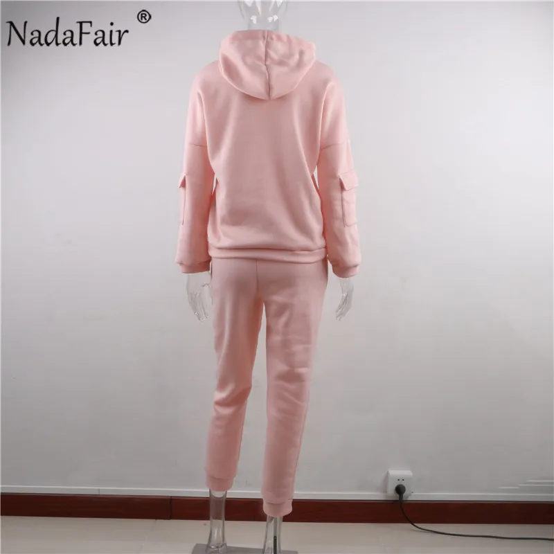 Женский спортивный костюм Nadafair повседневный из 2 предметов оверсайз Толстовка и