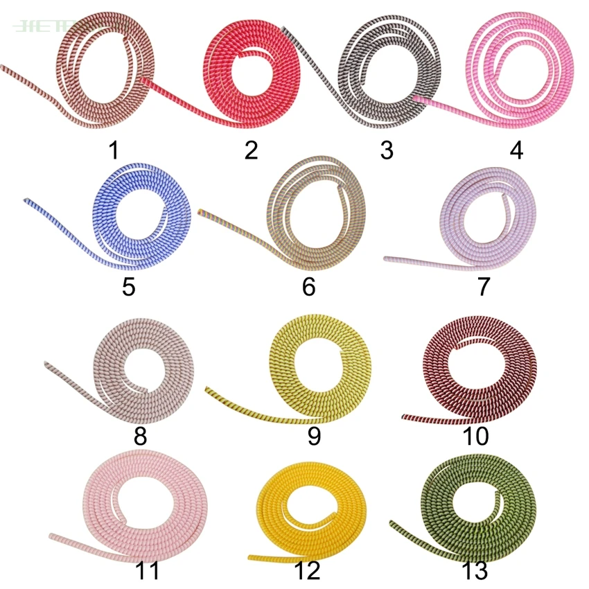 

1.4M Multipurpose Colors Wire Cord Rope Protection USB Cable Winder Data Line Protector Cover Suit Spring Sleeve twine 500pcs