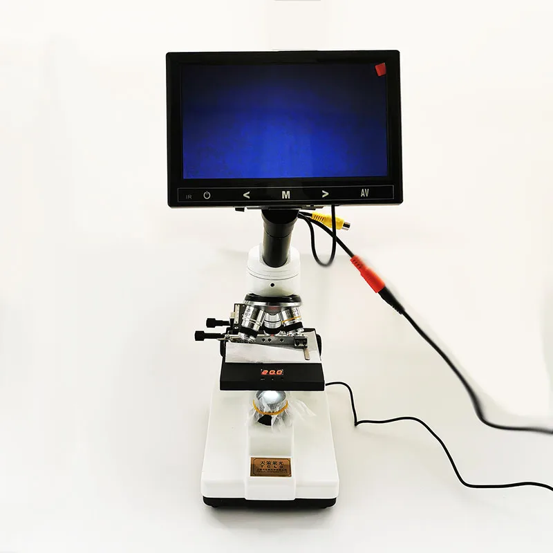

1600 x microscope with heating plate and display tv screen