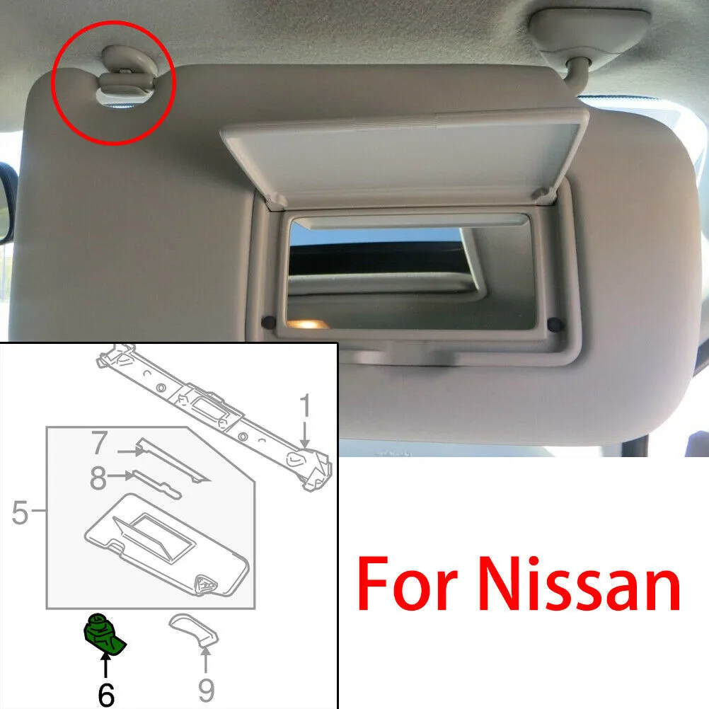 Зажим для крепления солнцезащитного козырька Nissan Pathfinder 06-12 Frontier 05-17 | Автомобили и