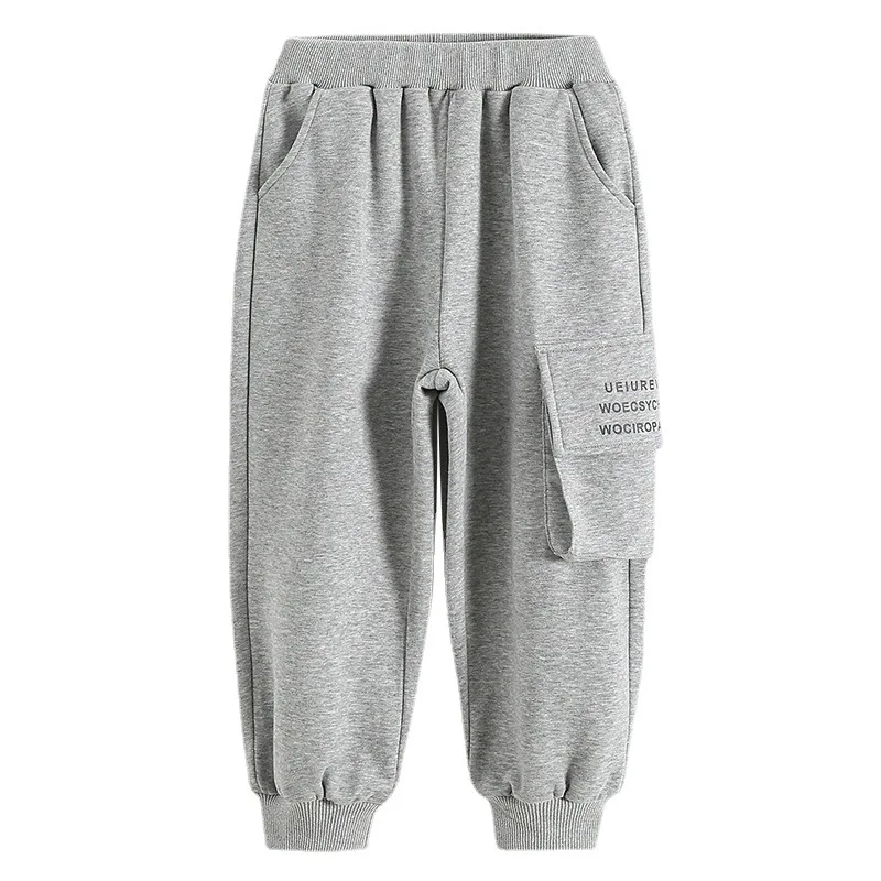 

Grey Spring Summer RunningBoys Pants Capris Kids' Casual JoggingTrousersCotton Children Clothing Teenage ToddlerHigh Quality