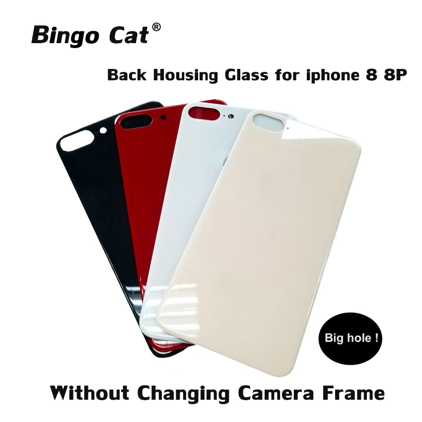 Легкая замена задней крышки стекла заднего корпуса для iphone 8 Plus 8 Корпус задней двери Монтаж корпуса Замена с большим отверстием