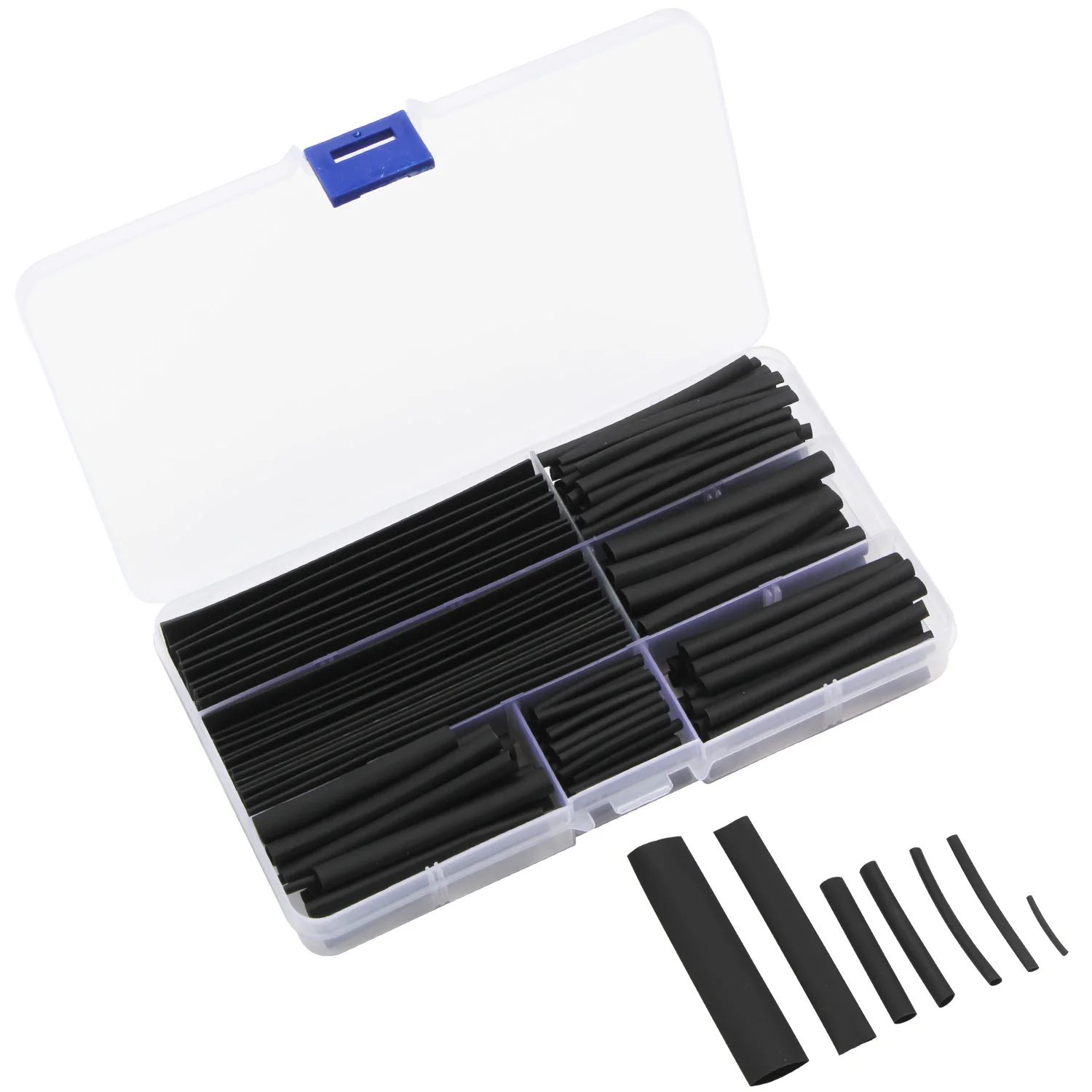 Термоусадочные трубки 150 шт. черные термоусадочные изолированные 2:1 комплект