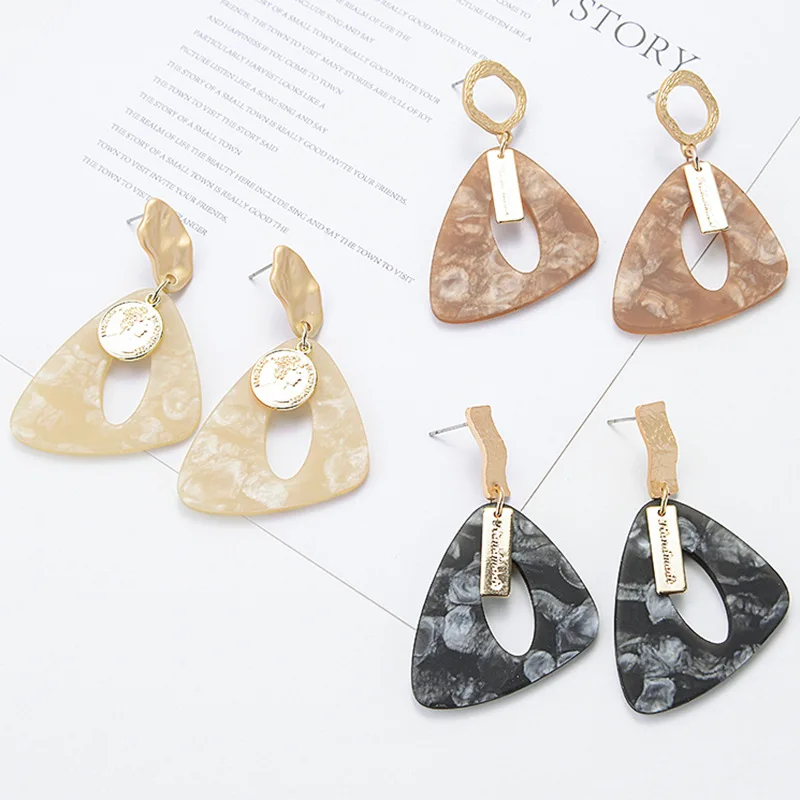 

Bar Irregular Acrylic Resin Dangle Drops Earrings for Women Express Shipping Wholesale Fashion Jewelry Manufacturer