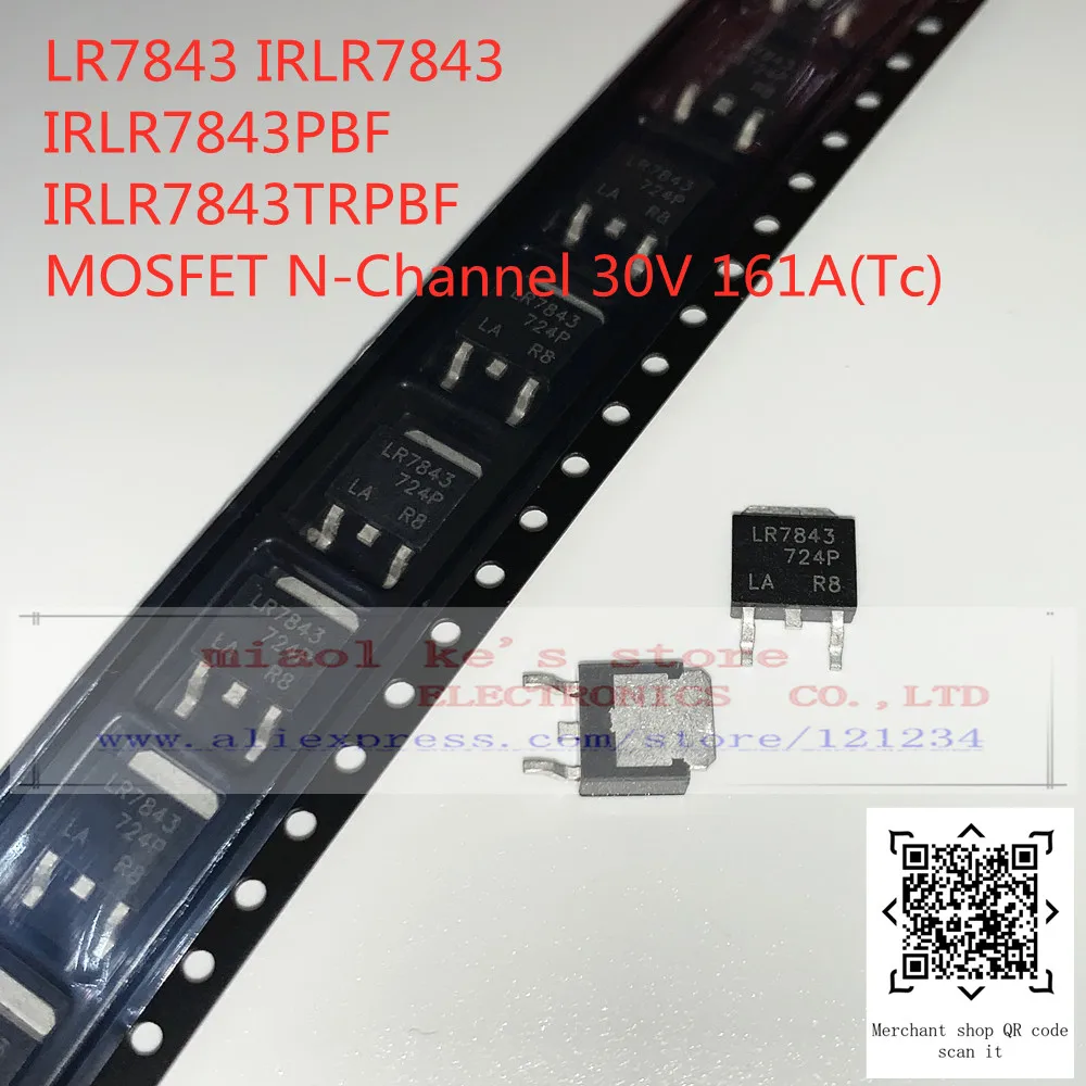 

[10pcs]100%New original; IRLR7843PBF IRLR7843 LR7843 - MOSFET N-Channel 30V 161A(Tc) DPAK/TO-252