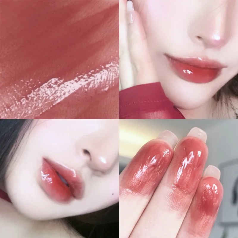 

Transparent Lip Gloss Lip Glaze Lip Oil Glass Water Gloss Mirror Moisturizing Jelly Pearl Glossy Glittering Lip Gloss for Summer