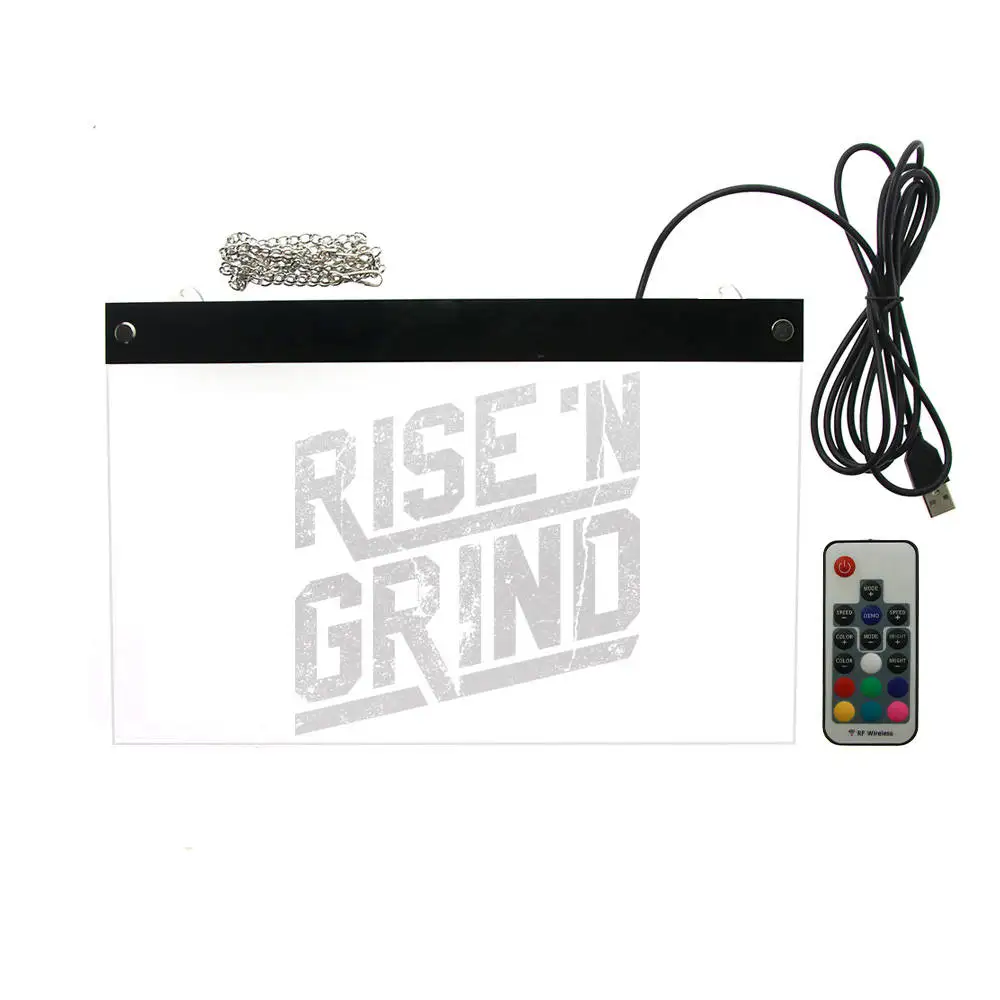 Светодиодный неоновый знак Rise and Grind на заказ персонализированная вдохновляющая