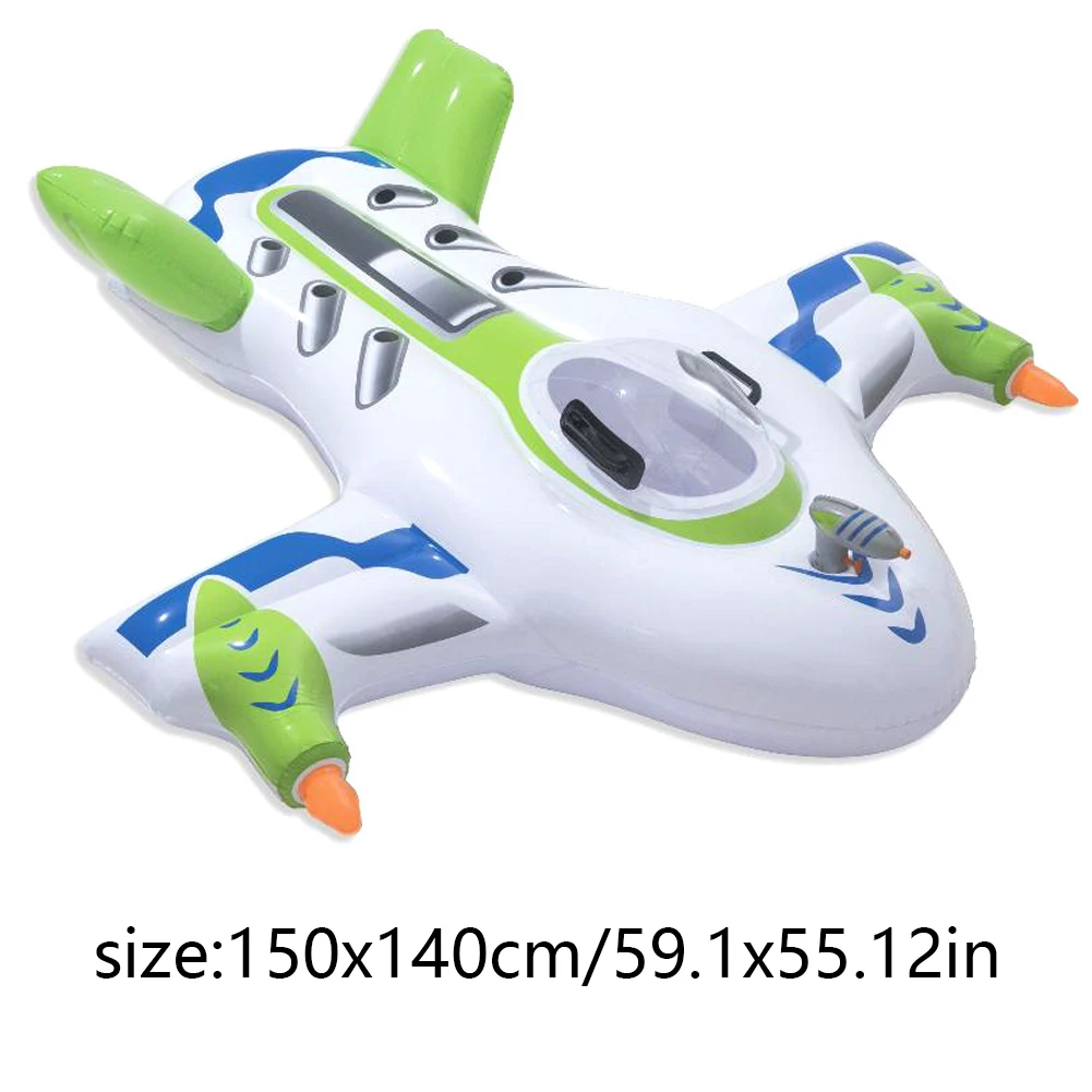 

Simulation Inflatable Spaceship Shallow Water Playing Pool Kids Float Mat Swimming Pool Inflatable Bed Water Jet Fighter Toys