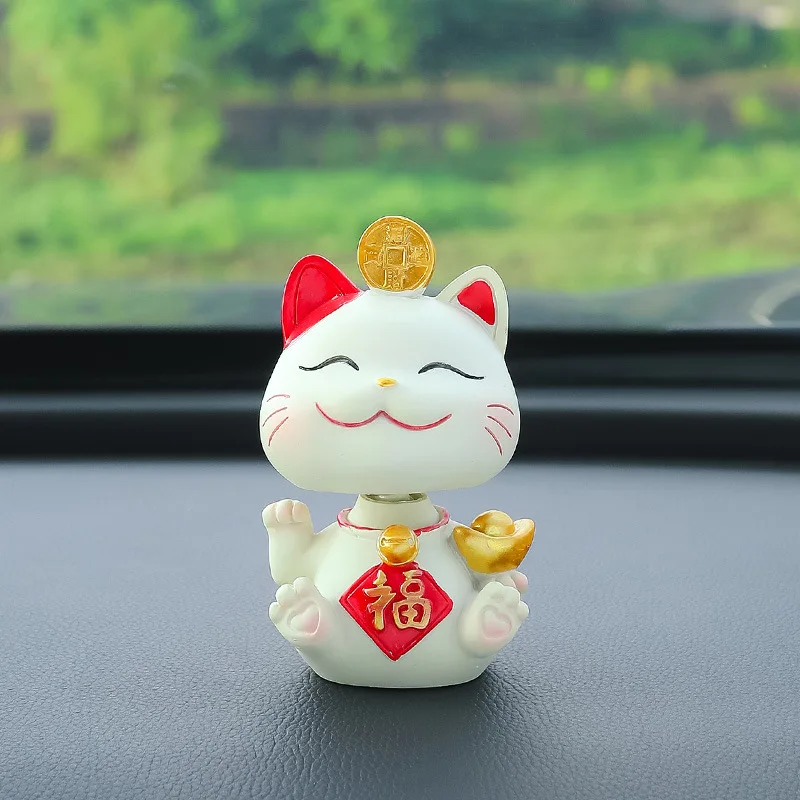 

Zhaocai Cat Car resin decoration lovely creative cartoon doll Zhaocai cat car interior decoration