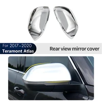 chrome rear view mirror cover side door mirror cover cap for atlas 2017 2020