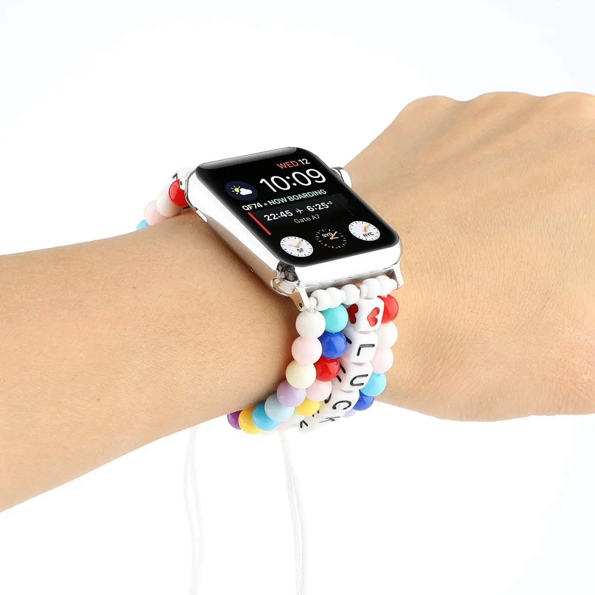 Yelshan Lucky часы с бисером ремешок совместим Apple Watch 38/40/42/44 мм для наручных часов iWatch