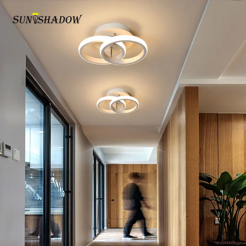 White&ampBlack Lamps Modern Ceiling light 18w 22w Led Lamp For Living Room Dining Bedroom Kitchen Corridor Luminaire | Лампы и