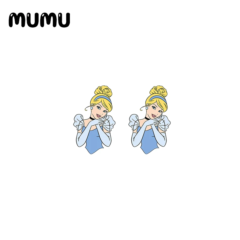 2021 новые серьги-гвоздики Золушки и принца стеклянные тапочки эпоксидные