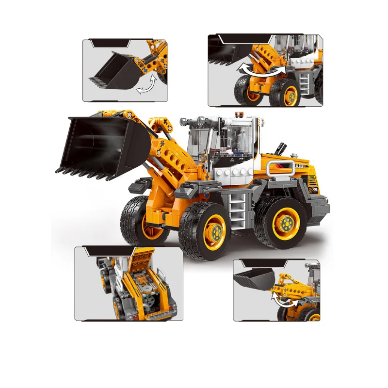 Инженерный бульдозер кран грузовик смеситель цемента автомобиль строительный