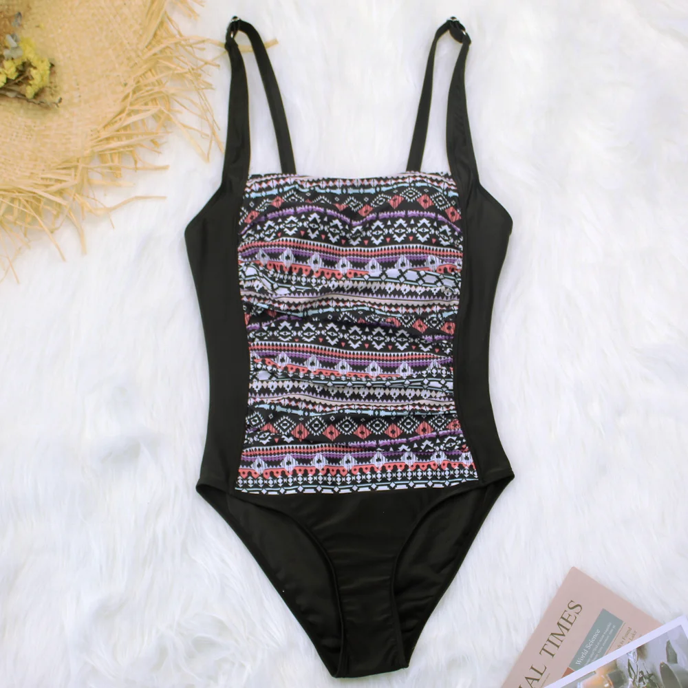 Женский слитный купальник с открытой спиной в богемном стиле | Спорт и