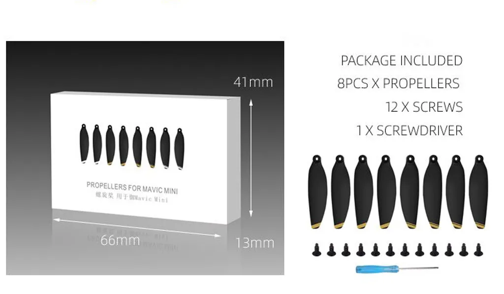 

8pcs CW CCW 4726F Quick Release Propellers Foldable Props for DJI Mavic Mini Intelligence Development Party Gifts for Birthday
