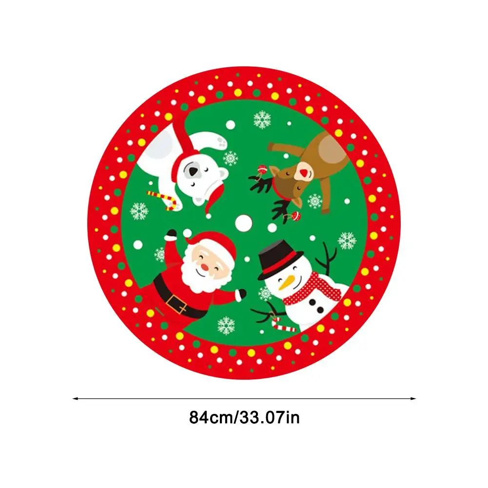 

84*84cm Red Christmas Tree Skirt Carpet Christmas Floor Mat Christmas Tree Ornaments Base Floor Mat Home Christmas Decor