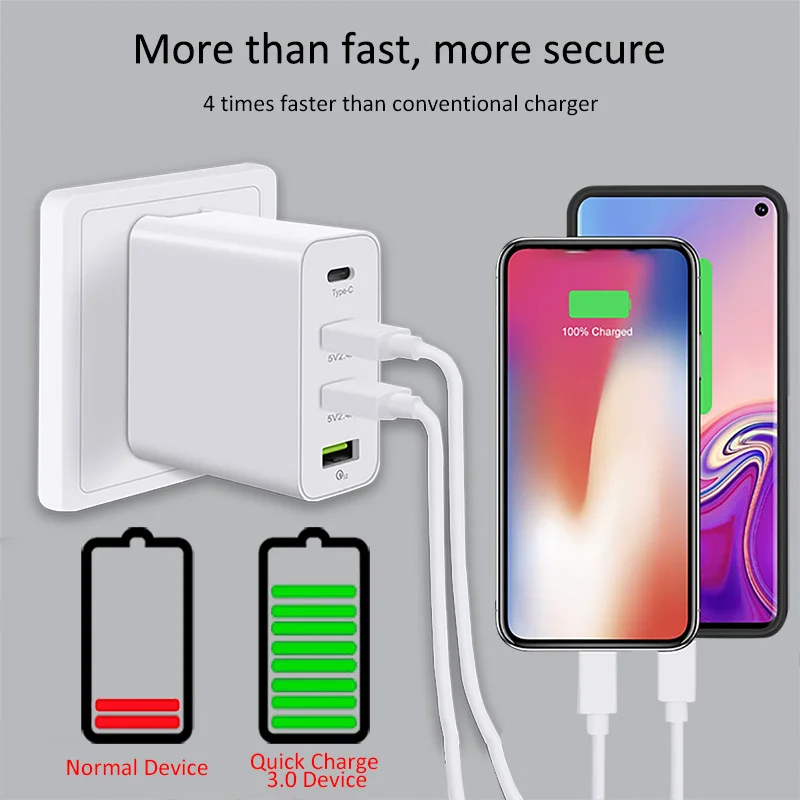 Универсальный ce rohs быстрая зарядка Быстрая qc для samsung iphone зарядное устройство usb 4