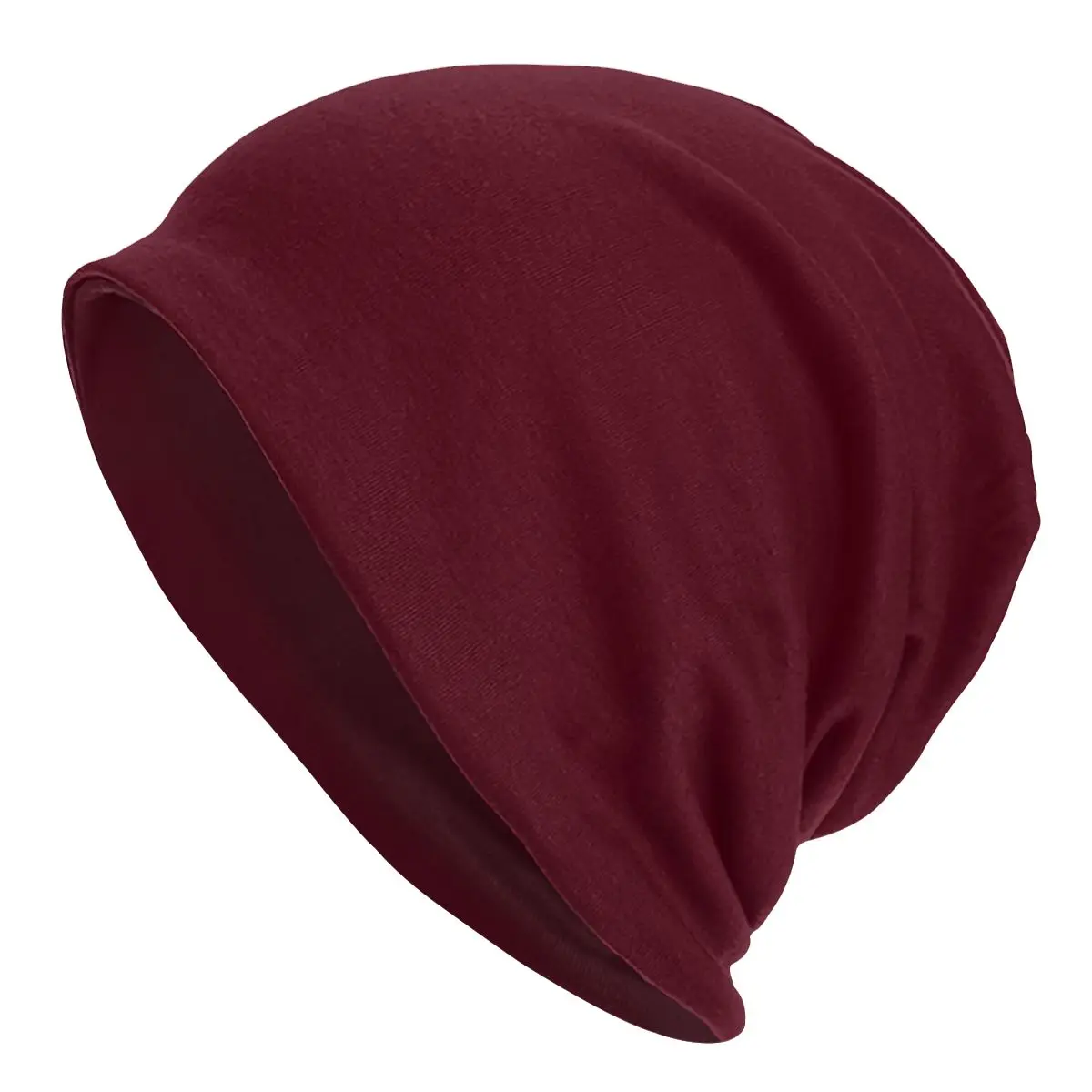 

Dark Burgundy Solid Color Bonnet Hats Hip Hop Autumn Winter Skullies Beanies Hat for Men Women Knit Hat Spring Warm Unisex Cap