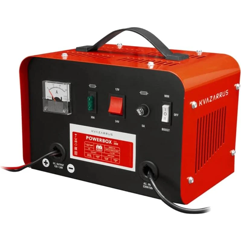 Пуско-зарядное устройство KVAZARRUS PowerBox 30M (400 А/ч 30 А амперметр ускоренная зарядка