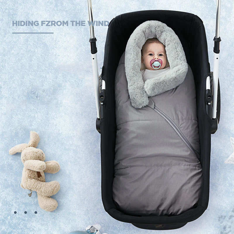 Теплые зимние спальные мешки для новорожденных, пеленальная накидка на пуговицах для новорожденных, детский спальный мешок на коляску от AliExpress RU&CIS NEW